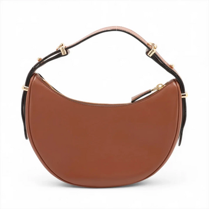 Prada Arke Leather 2 Way Shoulder Bag Brown