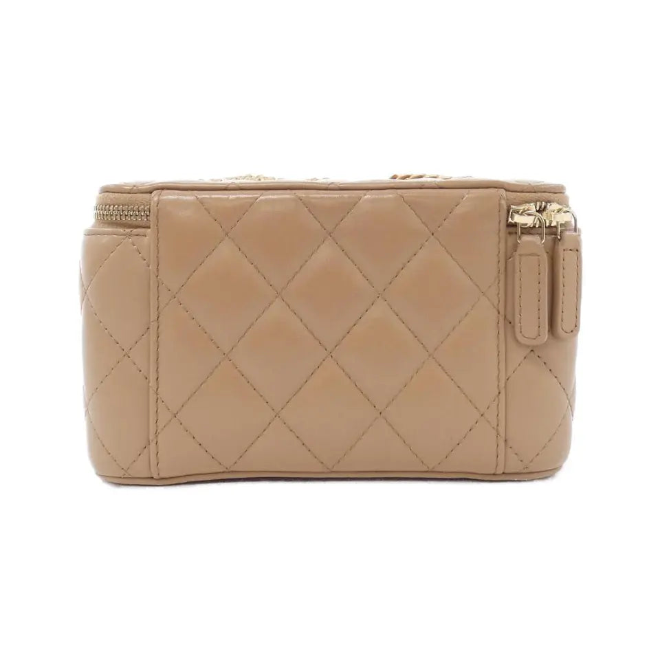 Authentic CHANEL AP3044 Shoulder Bag in Beige Lamb Leather