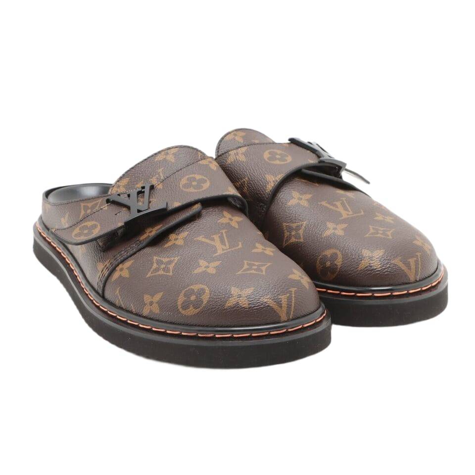 Vuitton LV Easy Line Mule 7 Men's Brown Monogram LV Logo