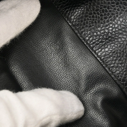 Chanel Black Calfskin Triple CC Drawstring Shoulder Bag