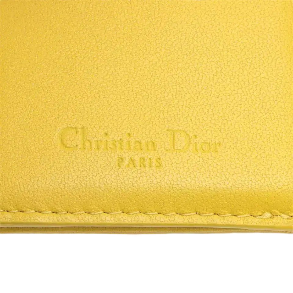 Dior Lady Dior Cannage Leather Compact Wallet