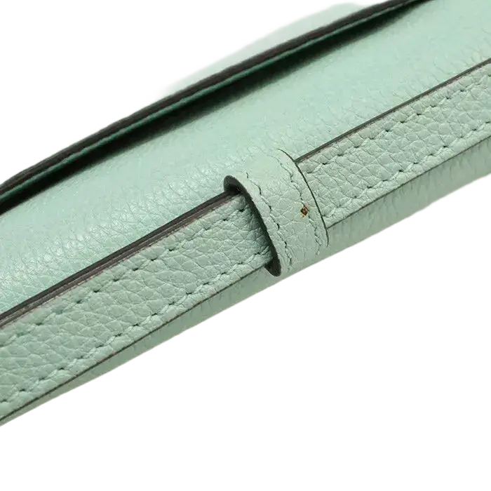 Auth GUCCI Zumi Handbag In Green Leather