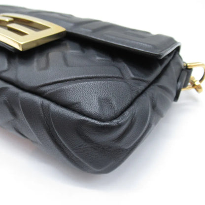 FENDI 2way Shoulder bag crossbody leather Black