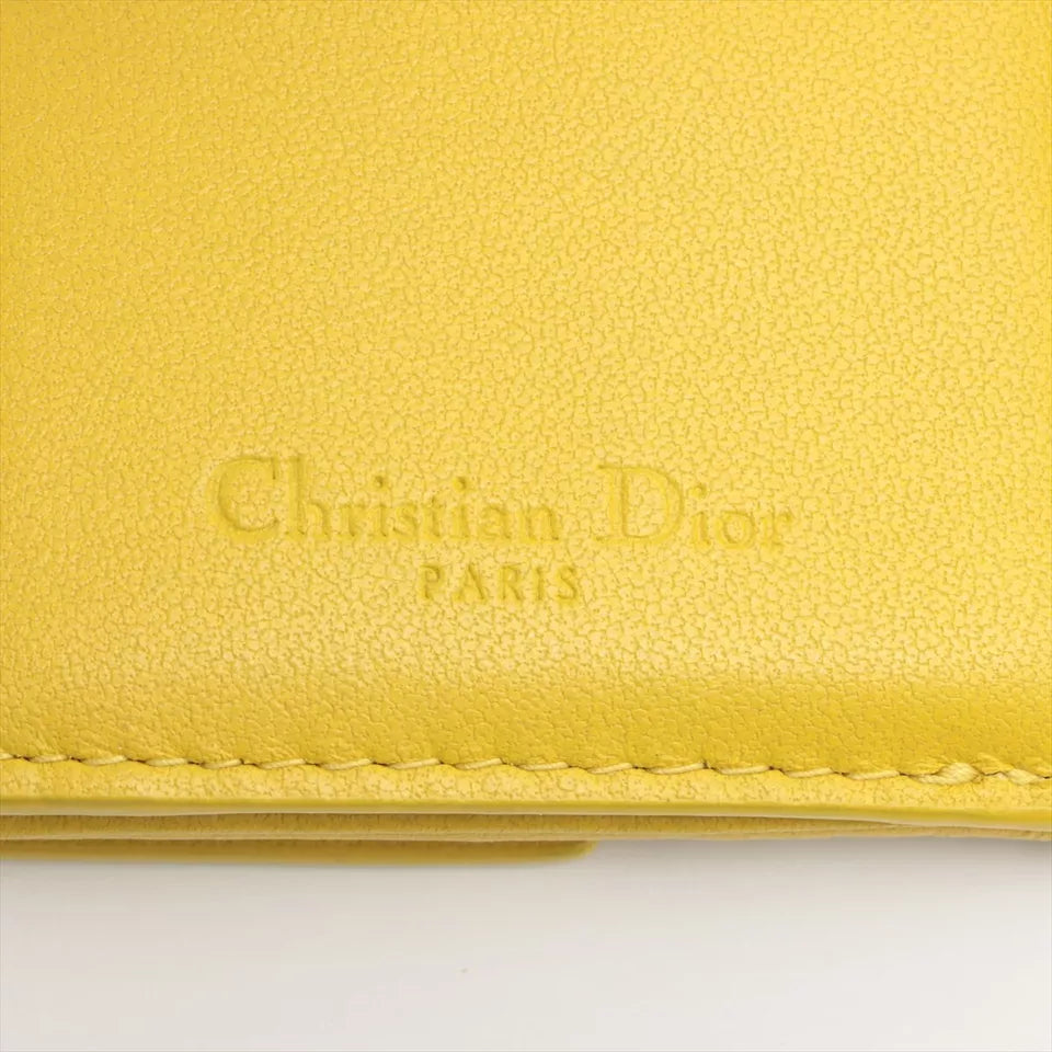 Dior Lady Dior Cannage Leather Compact Wallet