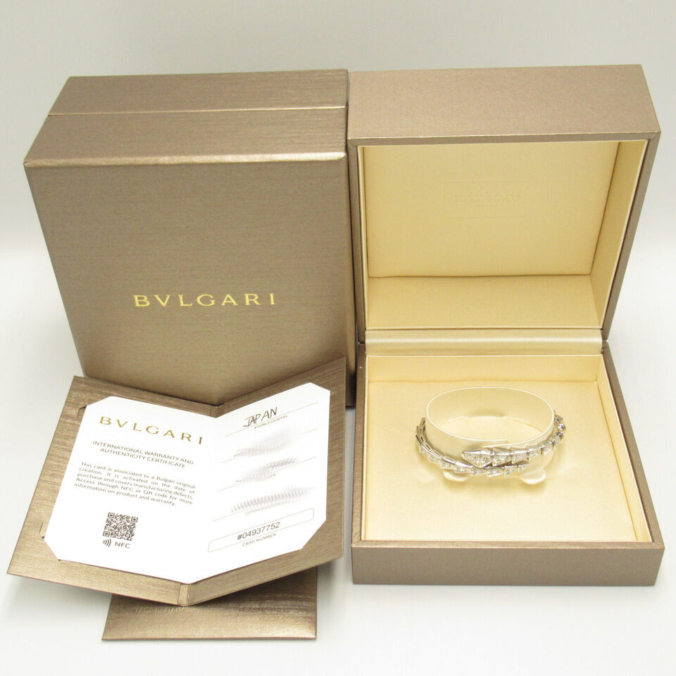 BVLGARI Serpenti Viper Bracelet 351844 in 18K White Gold with Diamonds