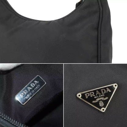 Authentic PRADA Mini Hand Bag Nylon Nero Black Purse Triangle Logo