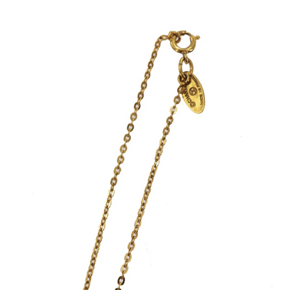 CHANEL Used CC Logos Gold Plated Chain Necklace 376 Vintage