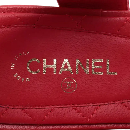 Chanel Coco Mark Matelasse 17K Leather Sandals
