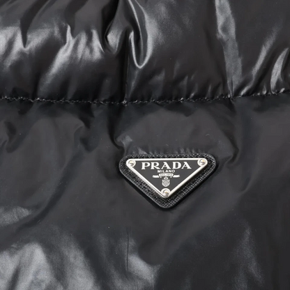 Prada Triangle Logo 22 Years Nylon Down Jacket 38 Ladies' Black