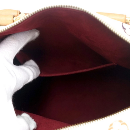 Louis Vuitton Multicolor Speedy 30 in White Monogram Canvas