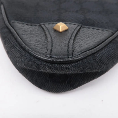 GUCCI Chain Hand Bag Pouch Black GG