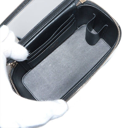 Chanel Matelasse Patent Leather 2WAYShoulder Bag Vanity Black Gold Metal