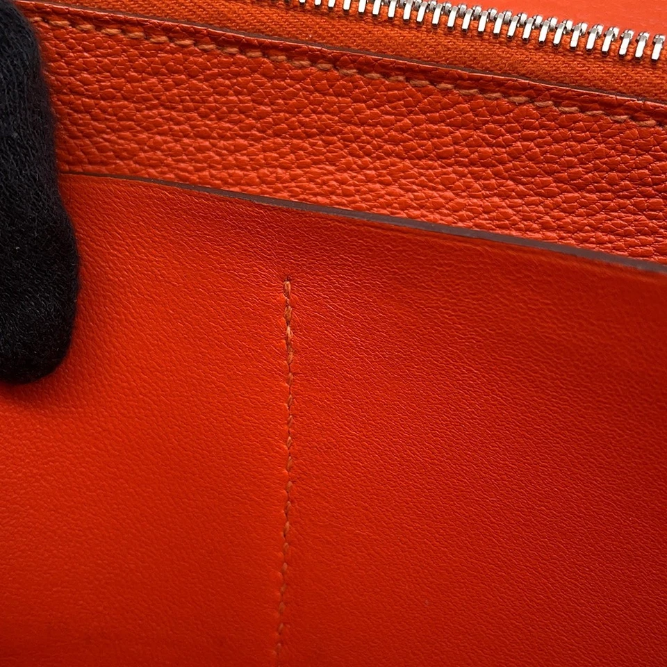 HERMES Kelly Wallet Chevre Myzore Goatskin Orange