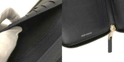 Dior Homme Camouflage Print Leather Double Zippy Long Wallet
