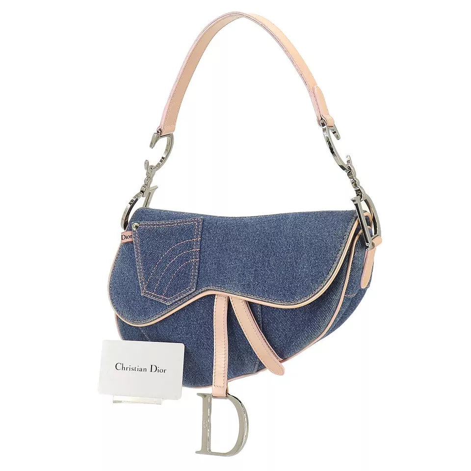 Auth Christian Dior Saddle Bag Shoulder Bag