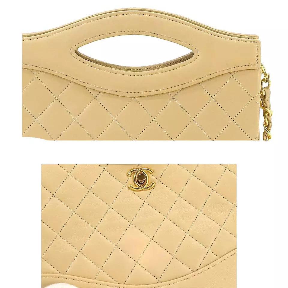 Auth CHANEL Matelasse 2way Hand Shoulder Bag