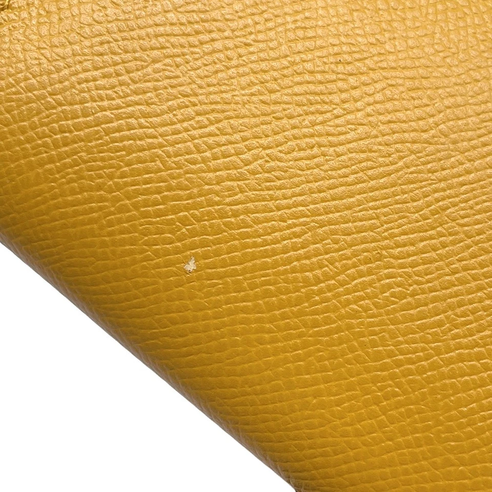 HERMES Kelly wallet long Epsom Jaune Ambre