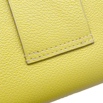 HERMES Constance Compact Evercolor Lime Wallet
