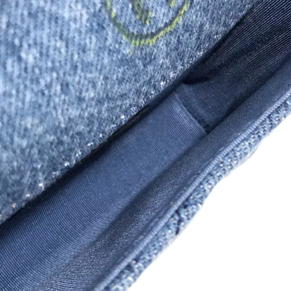 CHANEL Denim Chaseo Flap Shoulder Bag In Blue With Gold Hardware