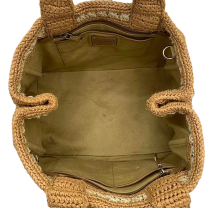 PRADA Raffia Crochet Handbag