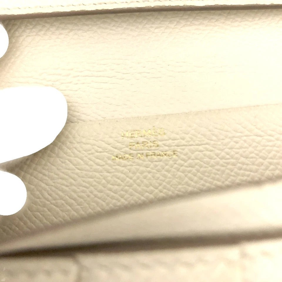 HERMES Bearn Soufflet Epsom Leather Long Bifold Wallet