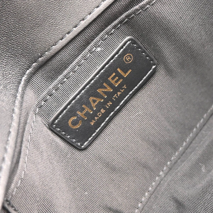 Chanel Black Lambskin Side Packs Shoulder Bag