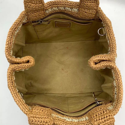 PRADA Raffia Crochet Handbag