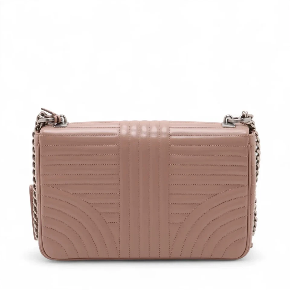 Prada Diagramme Leather Chain Shoulder Bag in Pink