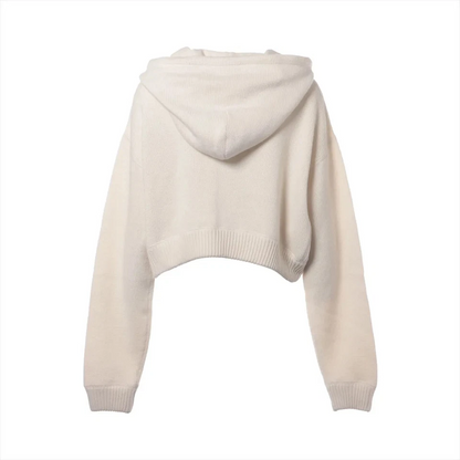 Miu Miu 22 Years Cashmere Hoodie 42 Ladies' Ivory
