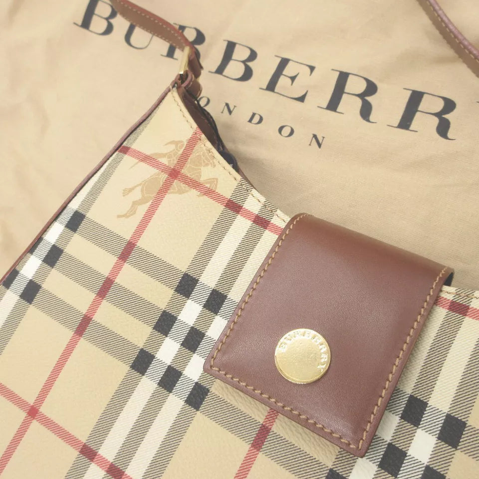 BURBERRY Tote Bag – Beige/Brown PVC/Leather