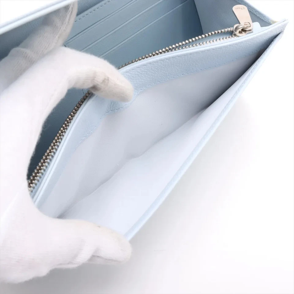 Christian Dior Diorama Leather Chain Wallet in Blue