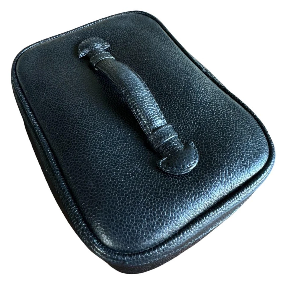 CHANEL Coco Mark Caviar Vanity Bag