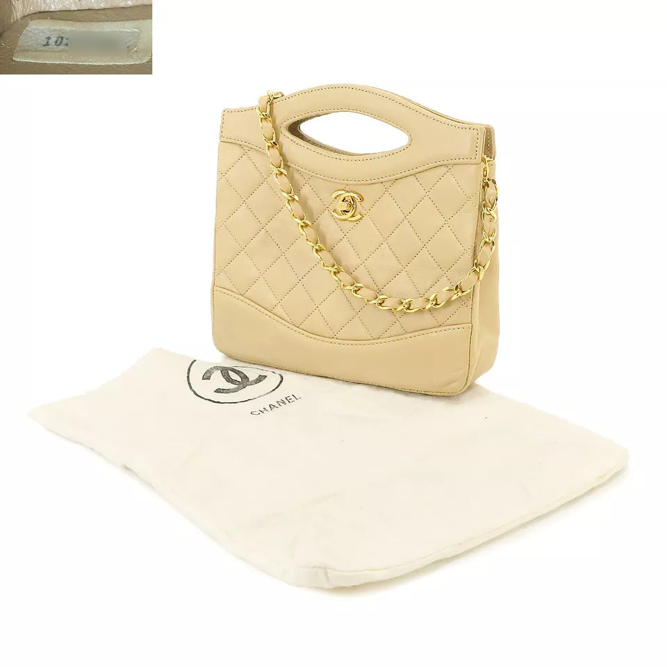 Auth CHANEL Matelasse 2way Hand Shoulder Bag