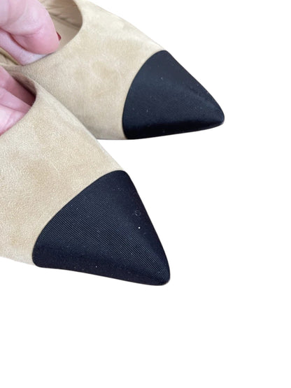 Chanel Suede Grosgrain Heeled Mules