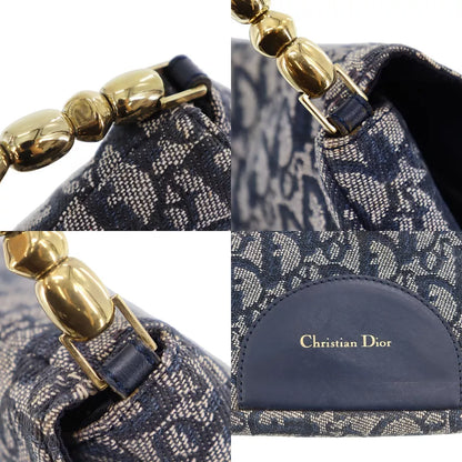 Christian Dior Trotter Used Handbag – Navy Canvas Vintage