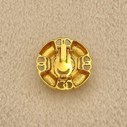 Chanel Coco Faux Pearl Earrings in Gold-Tone Metal (29 Engraved)