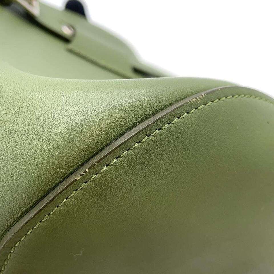 CELINE bucket nano Leather Green