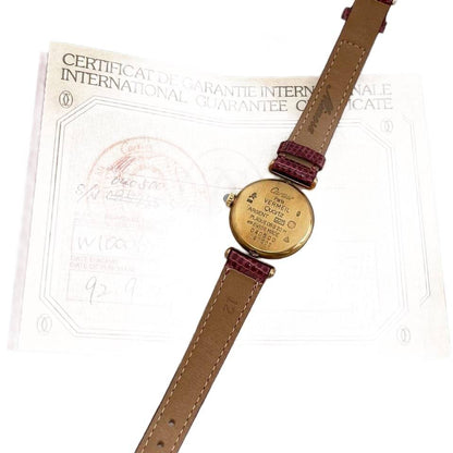 CARTIER Must Vermeil colise Watch White Dial Quartz