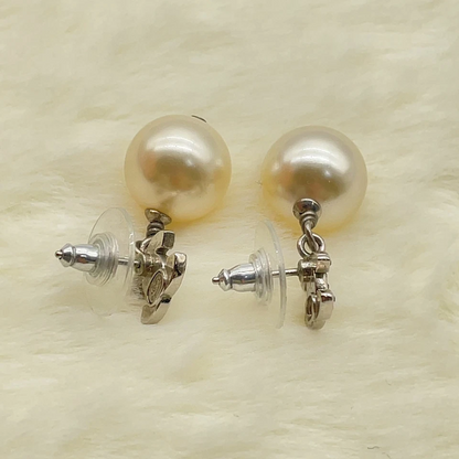 Chanel Coco Mark Swing Pearl & Rhinestone Earrings