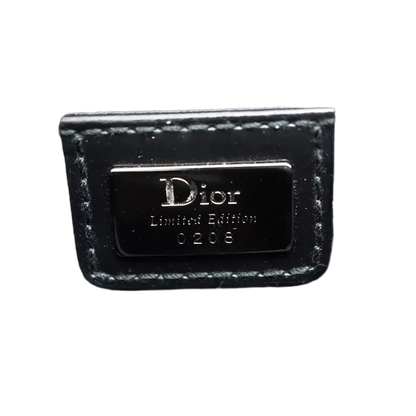 Dior Saddle Trotter Beaded Spun Coats Shoulder Bag – Black Canvas