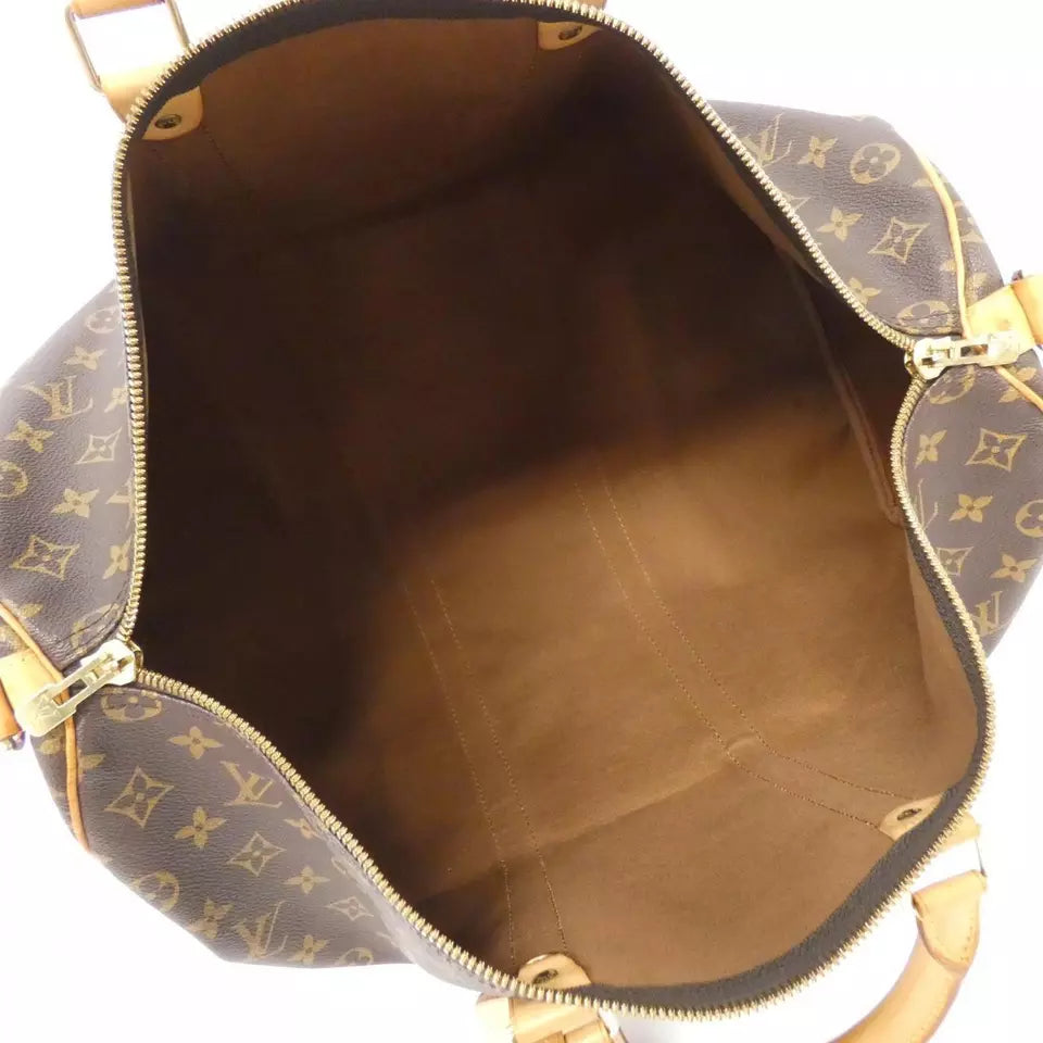 LOUIS VUITTON Monogram Keepall Bandouliere 50cm Boston Bag - Marron/Gold