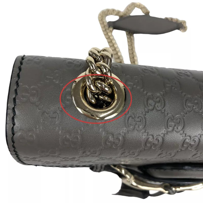 GUCCI Micro Guccisima Chain Shoulder Bag