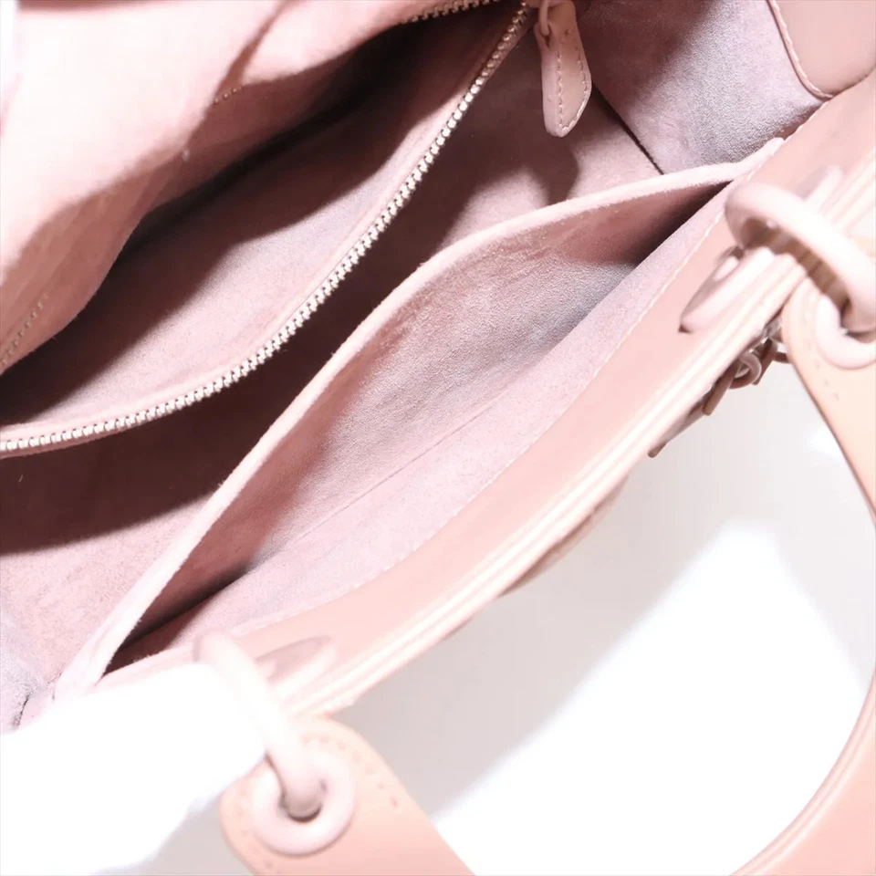 Christian Dior My Lady Dior Cannage Leather 2 Way Handbag Pink With Charms