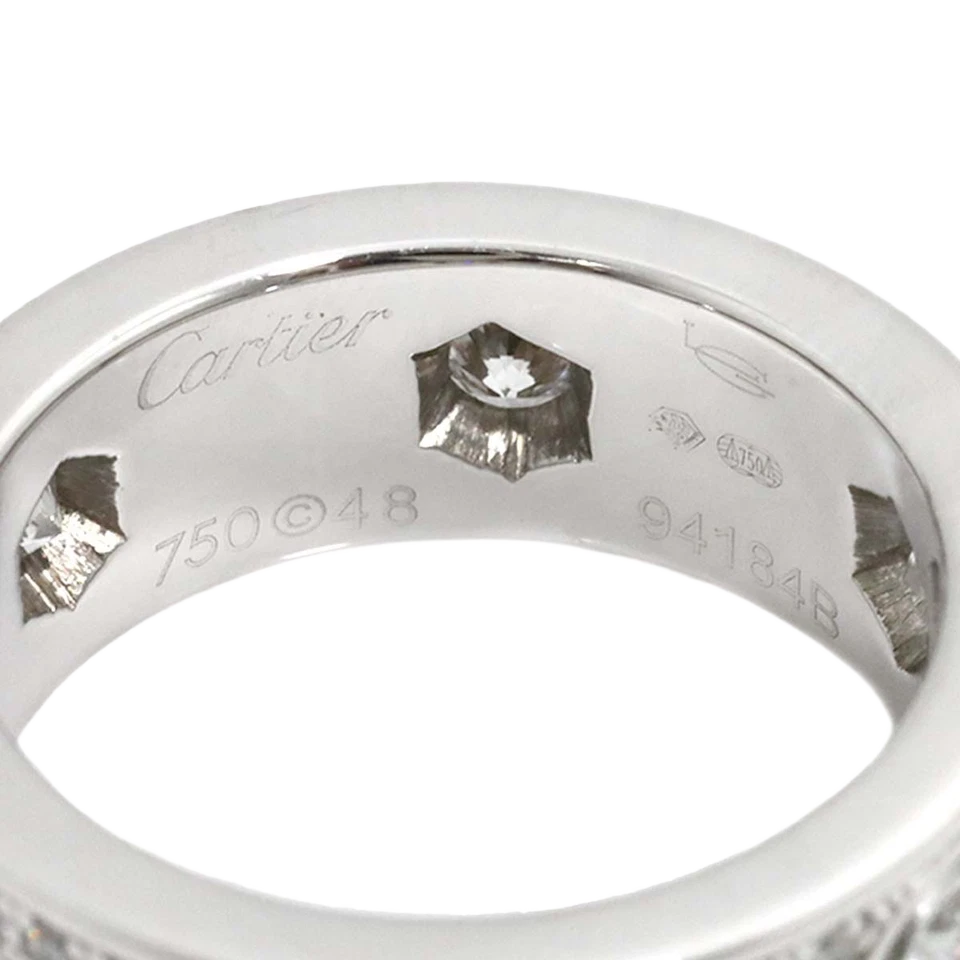 Cartier Love Pave Diamond Ring 18K WG 750 size48 4-4.5(US)