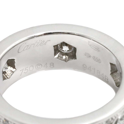 Cartier Love Pave Diamond Ring 18K WG 750 size48 4-4.5(US)