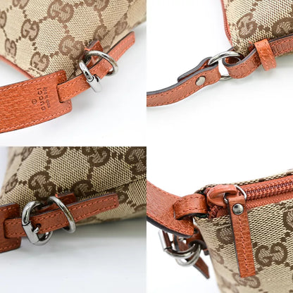 Authentic GUCCI GG Pattern Canvas Leather Mini Shoulder Bag