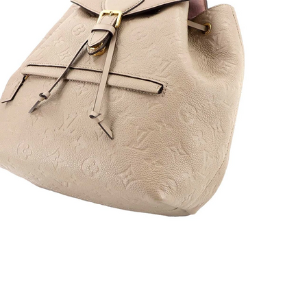 Louis Vuitton Montsouris PM Backpack in Monogram Empreinte Leather (Tourterelle)