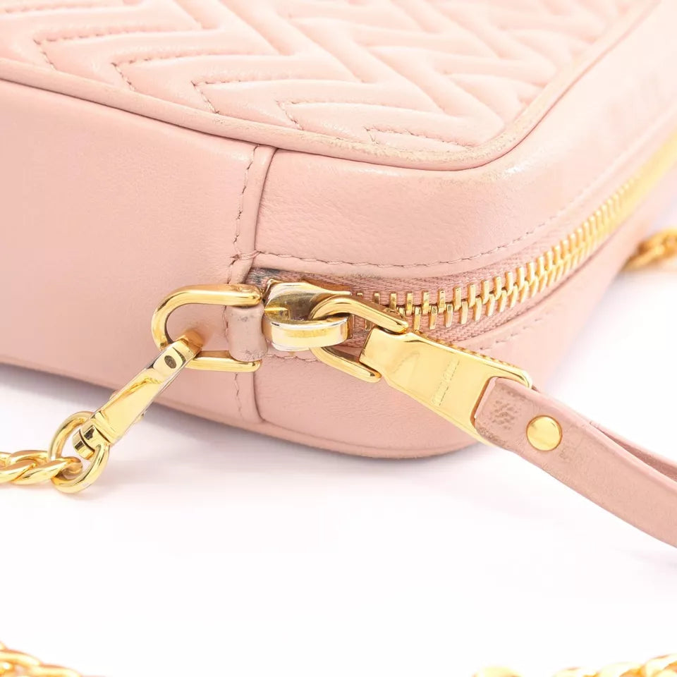 Miu Miu NAPPA IMPUNTURE Chain Shoulder Bag