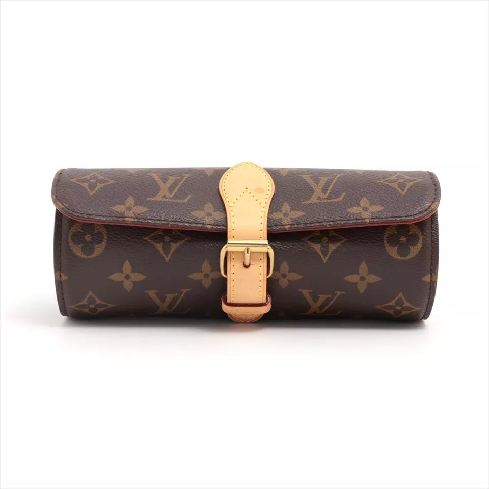 Louis Vuitton Monogram Etui 3 Montres Watch Case