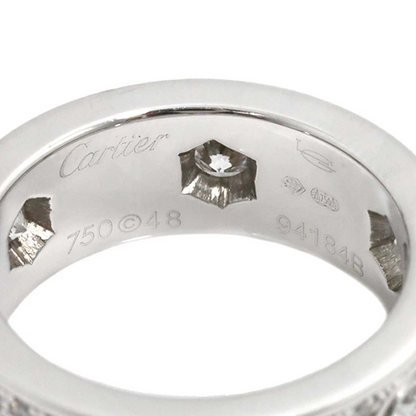 Cartier Love Pave Diamond Ring 18K WG 750 size48 4-4.5(US)